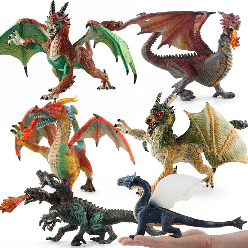 Simulación DE LOS NIÑOS sólido Jurásico dragón mágico modelo animal del bosque variante plástico dinosaurio dragón traje juguete adornos