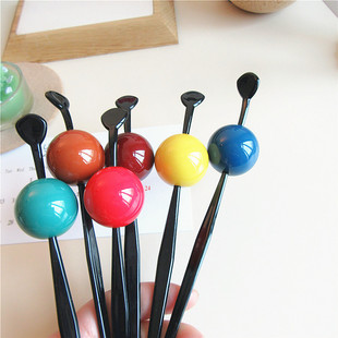 Japanese Girl's Cute Candy-colored Ball Hair Hairpin Simple Modern All-match Lollipop Hair Device Artifact Headwear