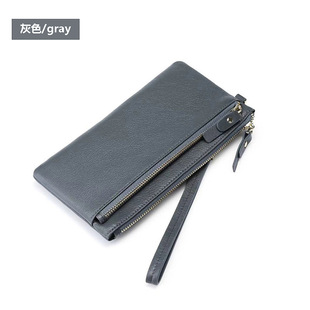 European and American Cross-border First Layer Cowhide Women's Wallet Multi-functional Clutch Bag Large Capacity Genuine Leather Card Bag Zipper Mobile Phone Bag