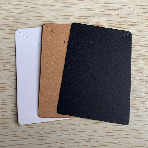 Vintage black white card leather paper jewelry card earrings necklace packaging card paper 6*9cm can be sent on behalf 