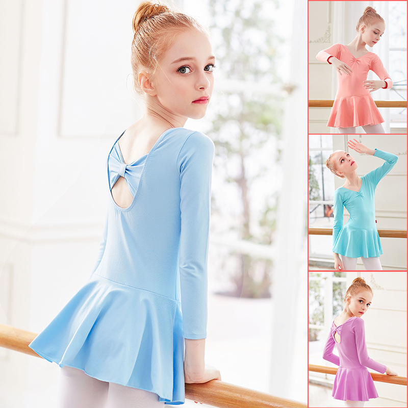 Ropa de baile para niños ropa de práctica Primavera de manga larga para niñas falda de Ballet para Niñas Ropa de clasificación de baile chino