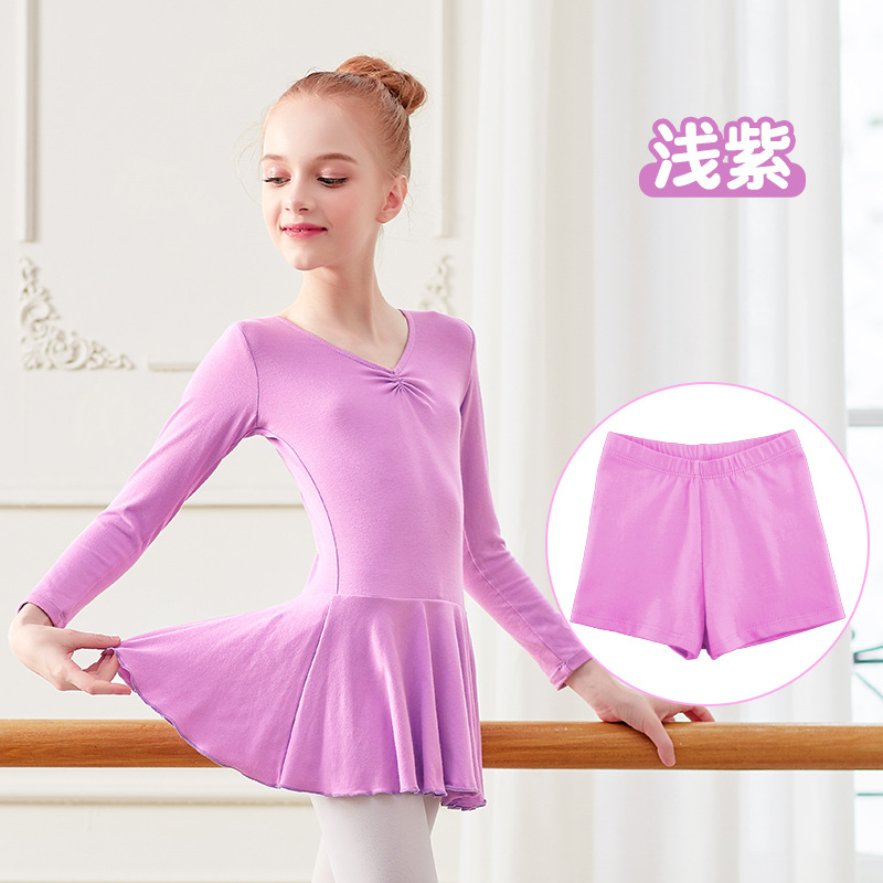 Púrpura claro-traje de manga larga