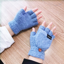 半指翻蓋手套時尚針織手套男女冬季保暖學生手套廠家批發直銷