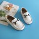 Children's Shoes New Large Children's Shoes Large Size Children's Bean Boys Leather Shoes Students White Shoes Sports Casual Shoes