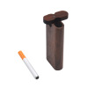 Cross -border new wooden cigarette pipe wooden cigarette box Wood dugout with metal cigarette pipe