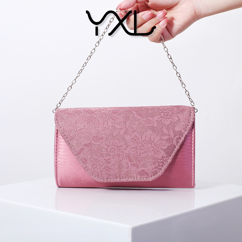 2023 nuevo encaje bolso de noche de las mujeres de moda europea y americana de embrague flap hombro bolsa de embrague bolsa de la cadena