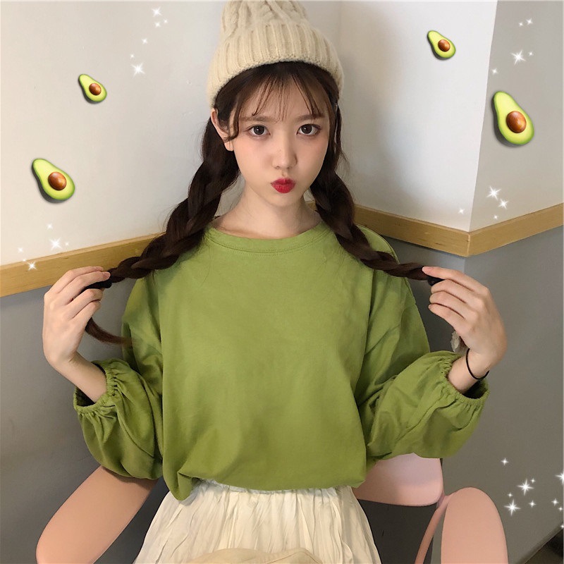 Blusa de manga larga para mujer, estilo coreano 2026, elegante, dulce, retro, adelgazante, con fruncido y manga farol, efecto rejuvenecedor, para principios de otoño image 4