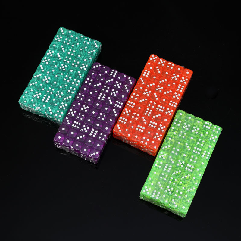 En Stock N ° 16 dados de cristal color dados transparentes puntos dados Comercio exterior transfronterizo Ktv bar