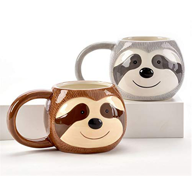 Tazas de cerámica de animales pintadas a mano tazas de oso rosa tazas de Amazon tazas de oso tazas de cerámica