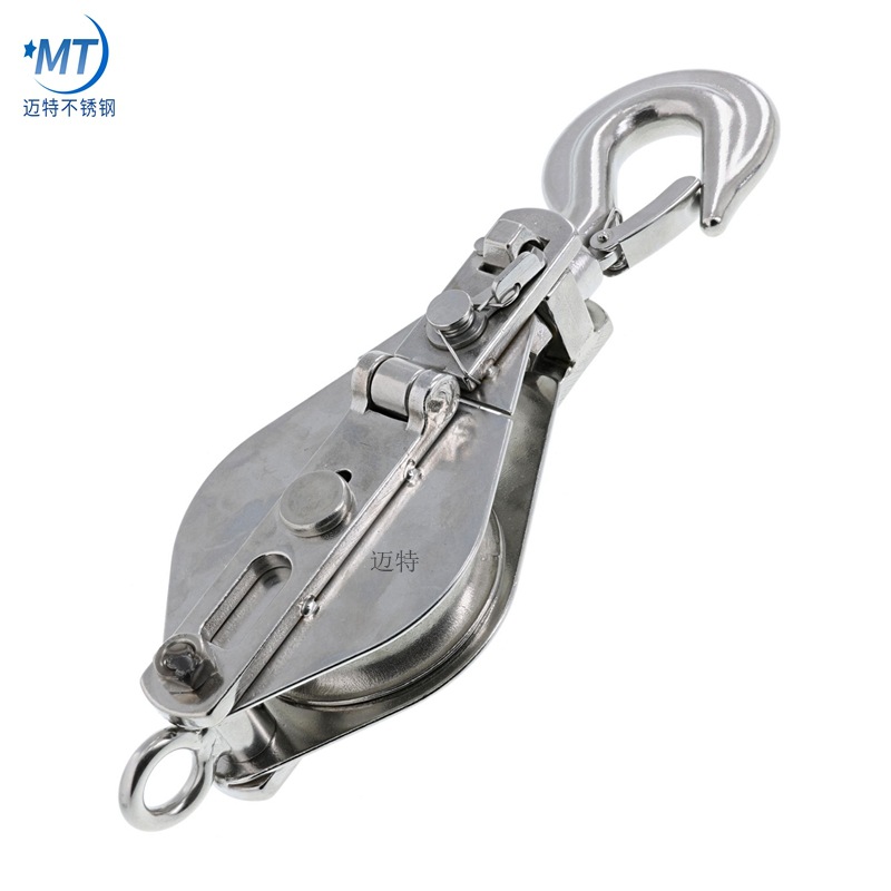 4寸大滑轮  起重滑车 起重滑轮 健身电缆线放线U槽带双轴承滑轮