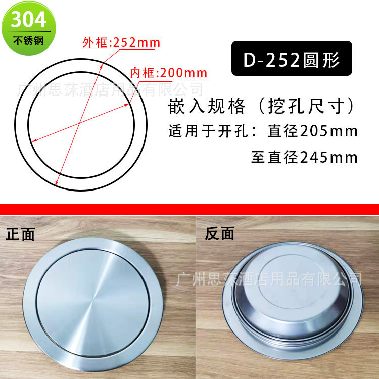 Cubierta de mesa incrustada basura puede cubrir cubierta de acero inoxidable cubierta Rocker cubierta Flip cocina lavabo herramientas cubierta oculta