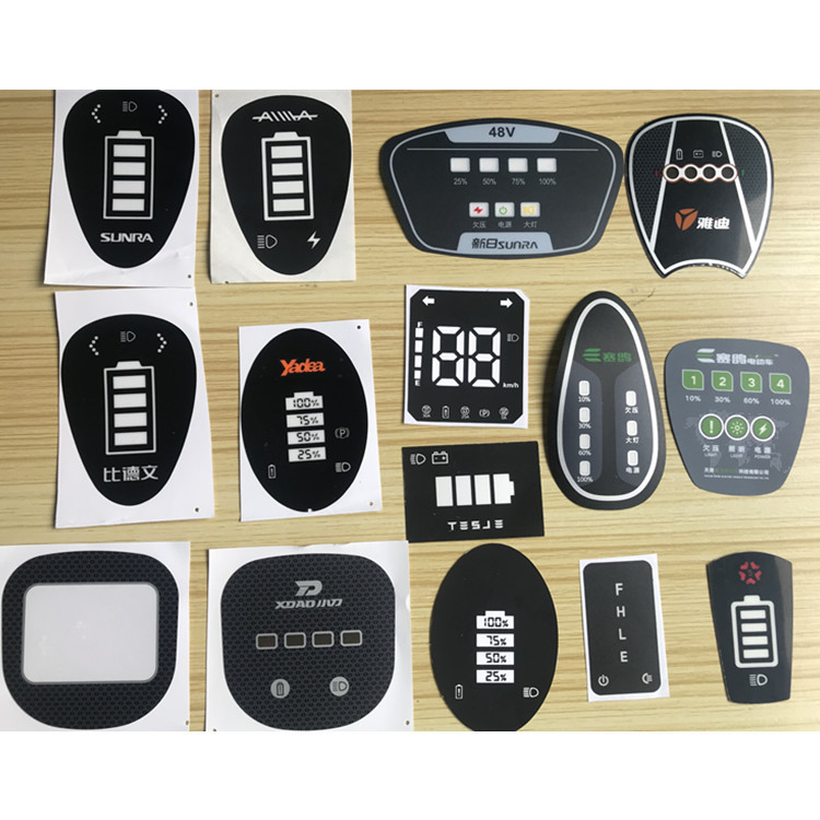 丝印厂家供应电动车仪表LED数码管显示面贴网版PET光学薄膜片