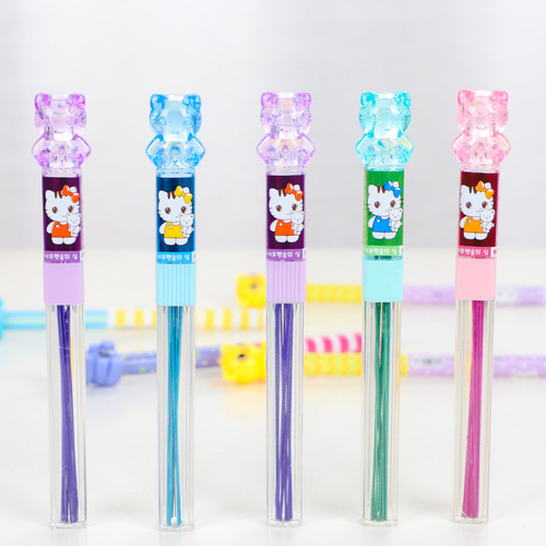 Cartoon automatic pencil replacement lead color 2B refill student learning stationery 0.5/0.7 activity refill batch