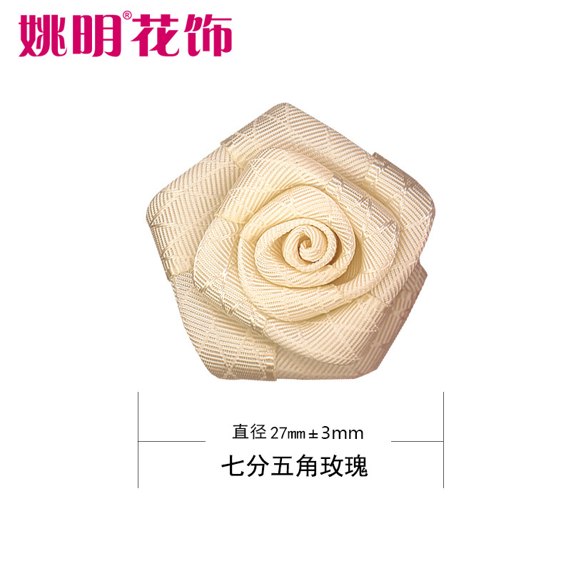 Yao Ming cinta Rosa capullos terminados 2,7 cm de ancho ropa interior accesorios de decoración tridimensional pentagrama Rose
