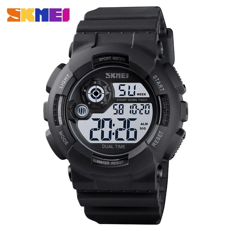 Спортивные цифровые часы SKMEI 1583, водостойкость 30–50 м, ремешок ABS+PU, двойное время