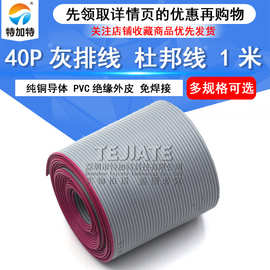 红边灰排线 FC-40P LED显示屏排线 FC配套压线 2.54mm软排线 1米