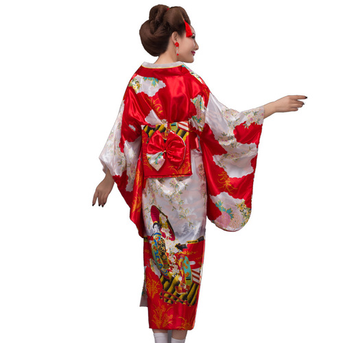Ancient Japanese Kimono Ladies National Costume Stage Performance Costume Japanese Food Costume Photo Photography Graduation Season