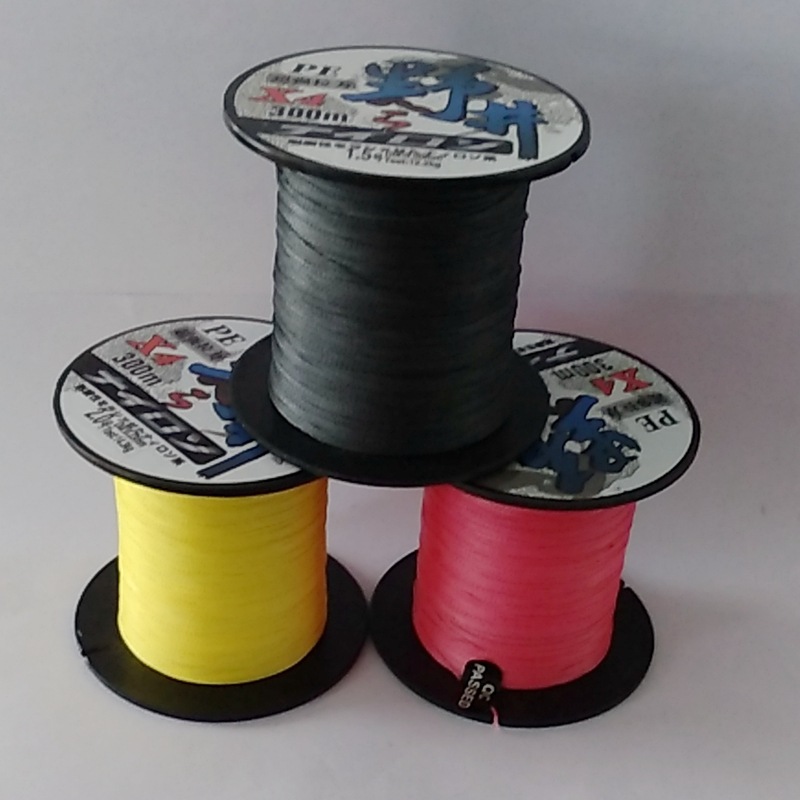 Línea principal Noyoi de 4 hebras de PE, 300 metros, de un solo color, línea de pesca de alta resistencia para pesca en el mar y pesca con señuelos, venta al por mayor.