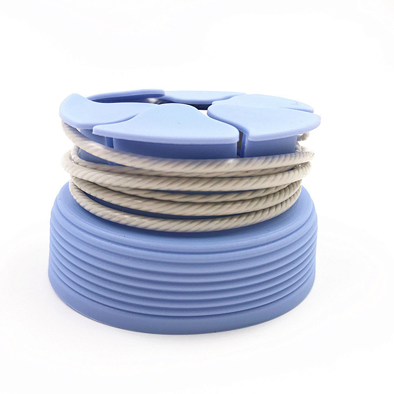 Retráctil plegable de silicona ronda Winder auricular organizador de cable de datos Creativo titular de silicona organizador de cable