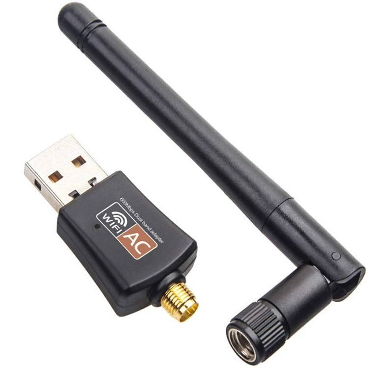 USB беспроводной сетевой адаптер двухдиапазонный 600M мини двойной Wi‑Fi приёмник 2.4G/5.8G беспроводной передатчик внешний
