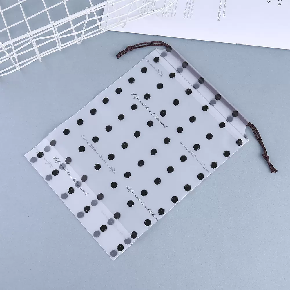 透明毛巾袜子束口袋内衣裤抽绳收纳袋现货批发 eva磨砂塑料袋现货