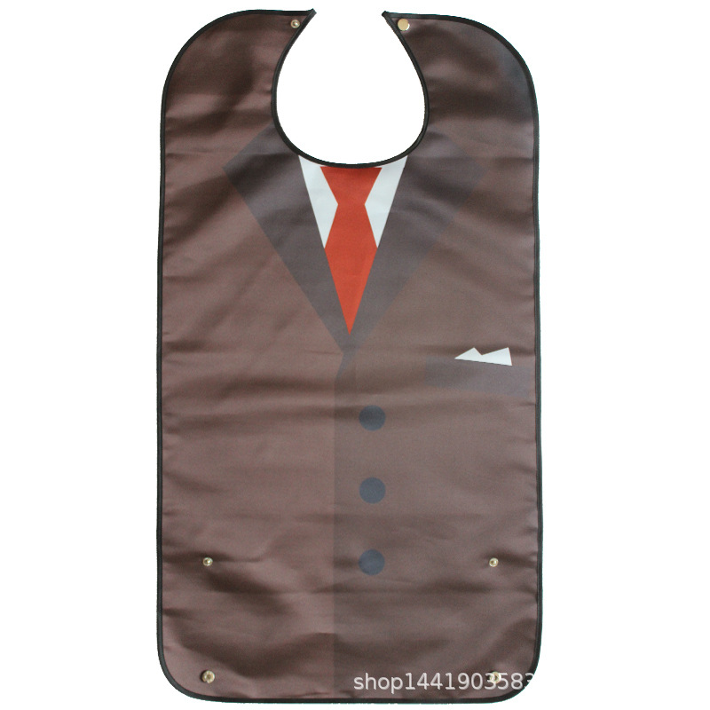 Suministro transfronterizo anciano babero de comida Toalla de saliva toalla babero adulto babero impermeable fabricante en stock logo imprimible