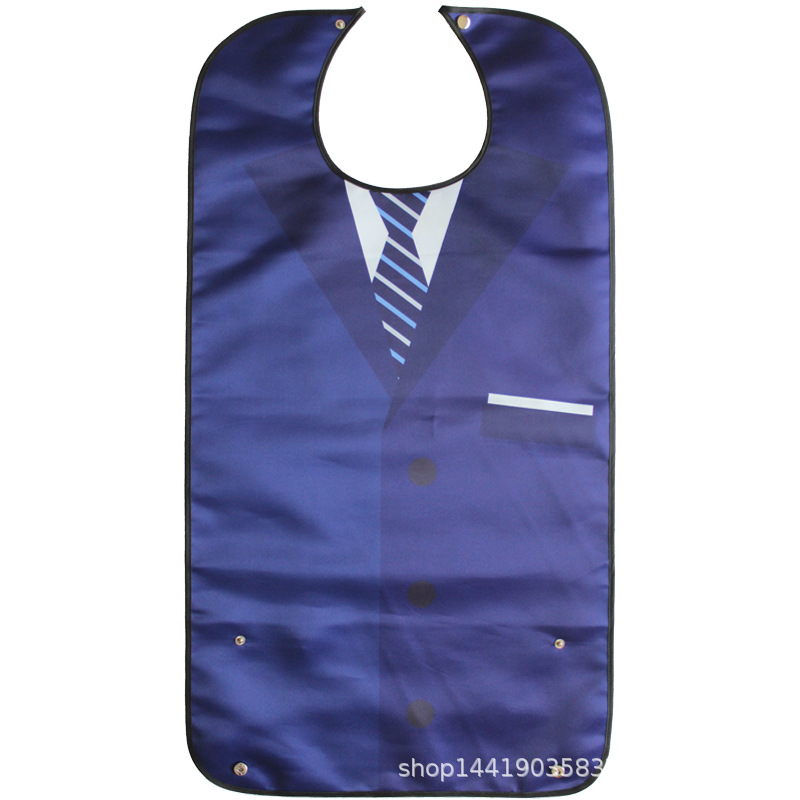 Suministro transfronterizo anciano babero de comida Toalla de saliva toalla babero adulto babero impermeable fabricante en stock logo imprimible