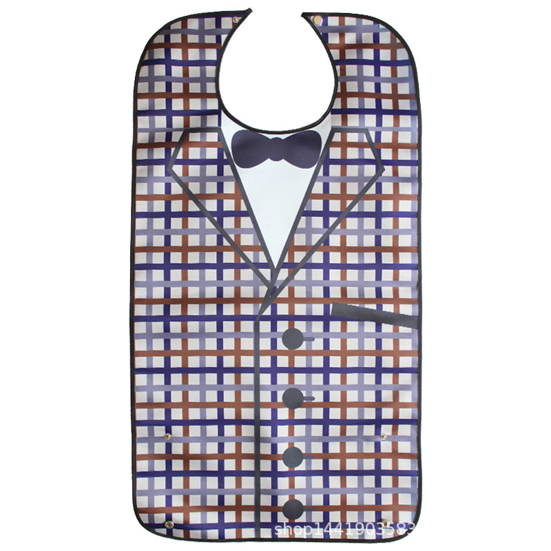 Suministro transfronterizo anciano babero de comida Toalla de saliva toalla babero adulto babero impermeable fabricante en stock logo imprimible