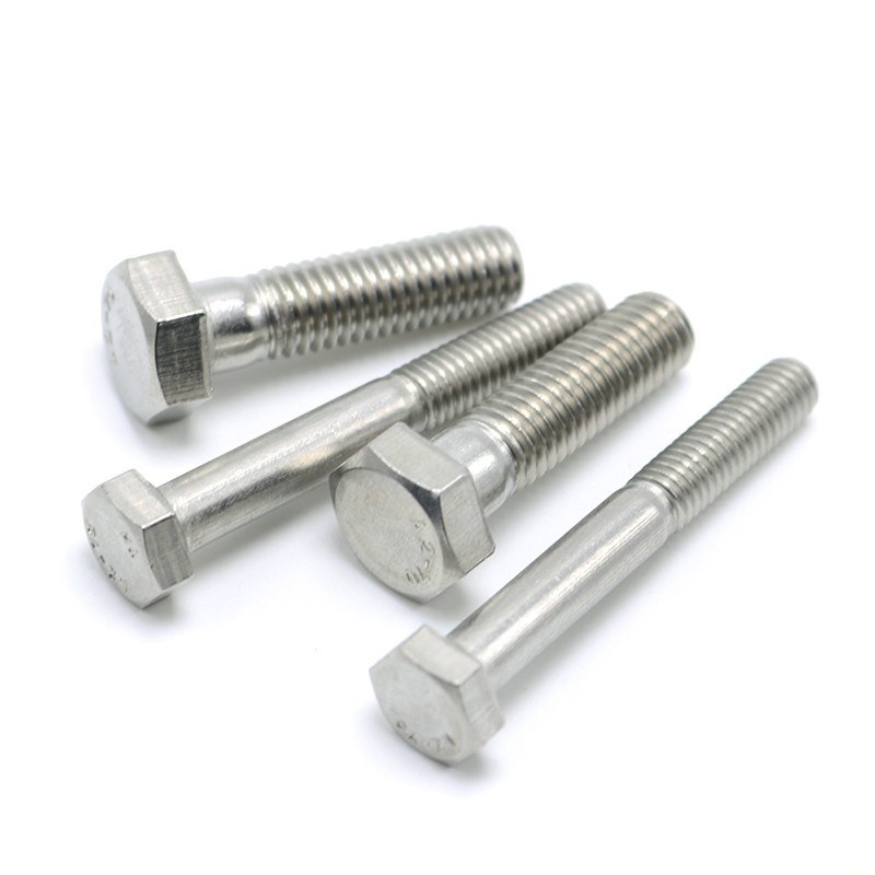 304 stainless steel thick rod half tooth hexagonal screw DIN931 M6 M8 M10 specification bolt