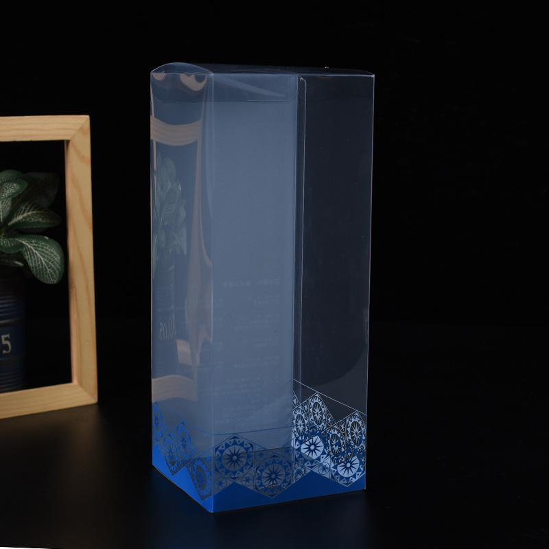 批发定做印花PVC塑料盒 塑料盒 美妆收纳盒 加印LOGO透明折边胶盒