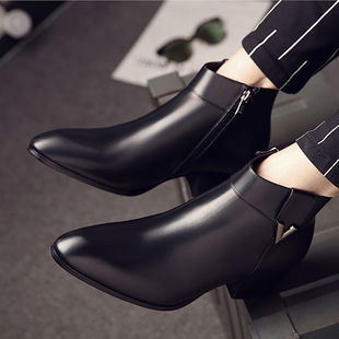 A generation of men's leather boots autumn and winter New breathable British first layer cowhide short boots men's boots