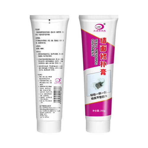 White patching putty for wall repair, interior crack and nail hole filler, white wall putty for painting