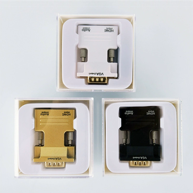 HDMI→VGA с аудио, высокочёткий кабельный интерфейс для компьютера/телевизора/проектора, конвертер