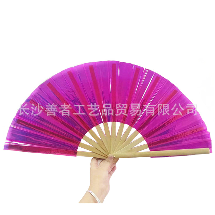 Abanico de Kung Fu de Bambú en Existencia, Abanico de Película Delgada, Abanico Grande Creativo, Venta Directa de Fábrica