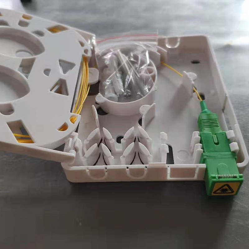 【新款】2口光纤信息面板盒皮线光纤桌面信息面板SC口面板入户盒