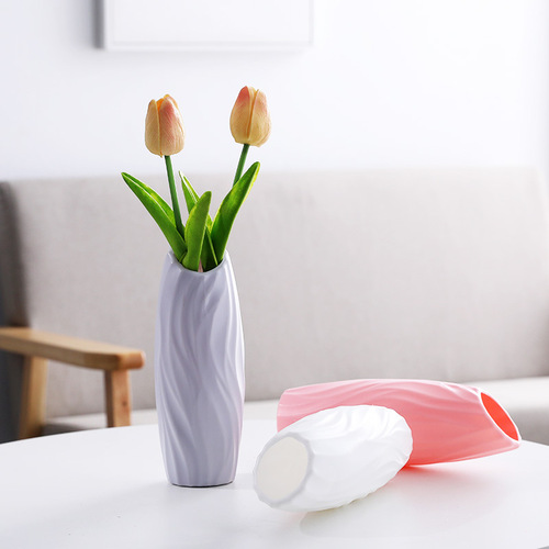 Creative Nordic vase container simple geometric plastic flowerpot ornaments living room small fresh flower arrangement decoration