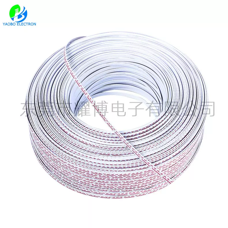 UL2468排线 24AWG 11*0.16镀锡铜 1.5间距 红白排线 蓝白排线