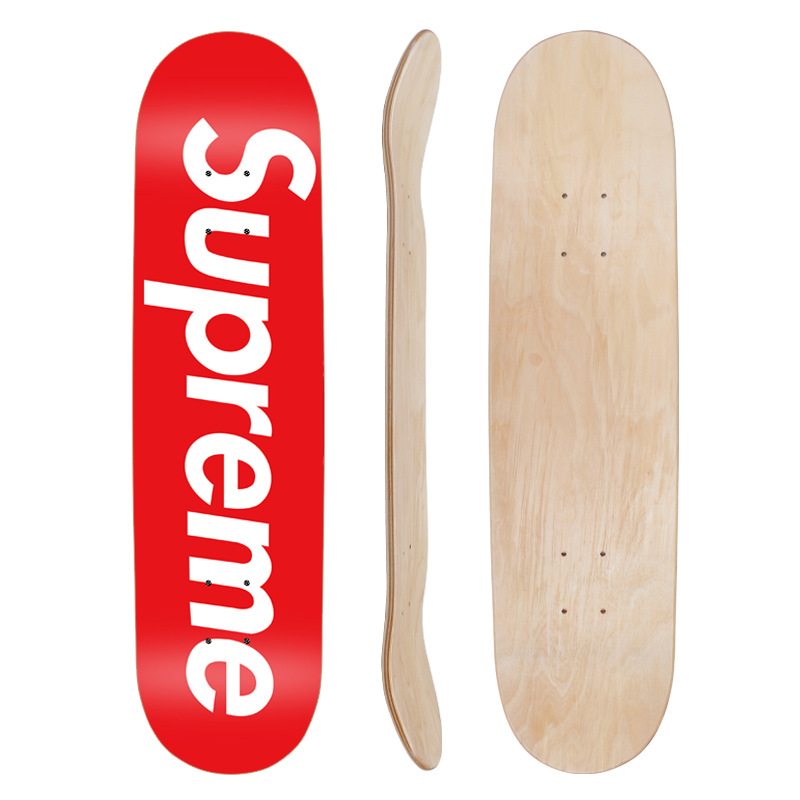 Supreme Box Logo Red Wood Skateboard Deck