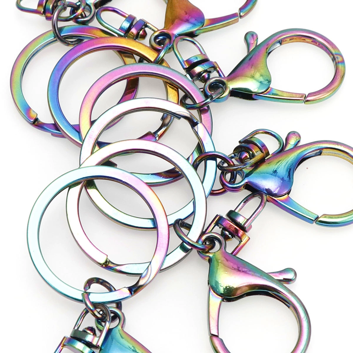 Keychain for keys with zipper, universal accessory, accessories, 3 pieces, 65mm