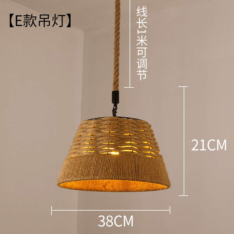 Cuerda de cáñamo araña bolso mongol creativo estilo industrial retro hierro ropa leche té Hotel lámparas personalizado restaurante bar contador