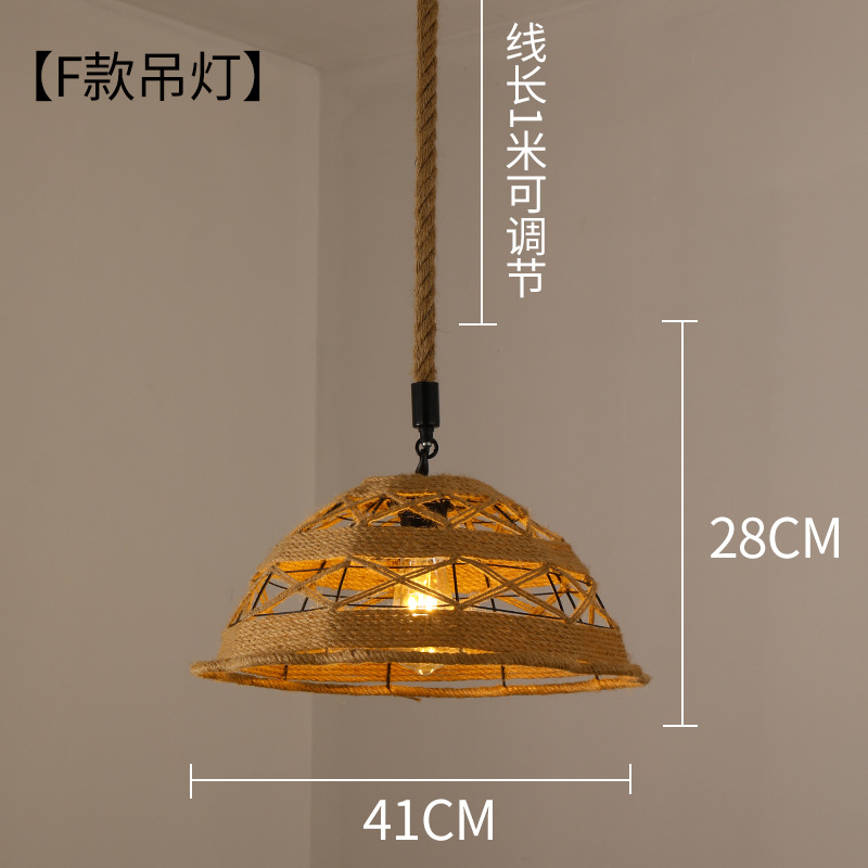 Cuerda de cáñamo araña bolso mongol creativo estilo industrial retro hierro ropa leche té Hotel lámparas personalizado restaurante bar contador