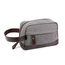 新款帆布男士化妆包收纳袋洗漱包手提雪花料零钱包厂家直供