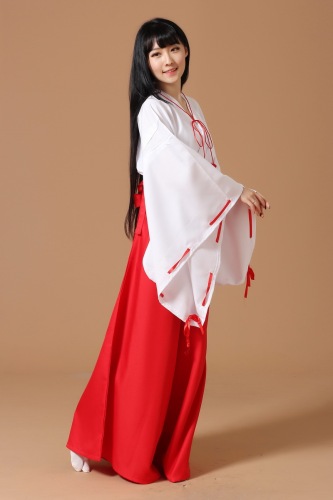 Export animation clothing Yuhua cosplay Shinto priestess kimonos, kimonos of the Shinto priestess Kikyo, kimonos of the Shinto priestess Yuehua, kimonos of the Shinto priestess Yasha