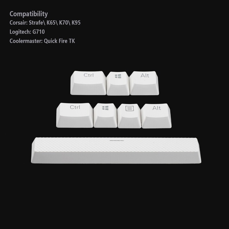 Personality Lei 6u Space Sea Ship 6.5u Space Transparent Key Cap Mechanical Keyboard 8 Key Supplement pbt Double Color Key Cap