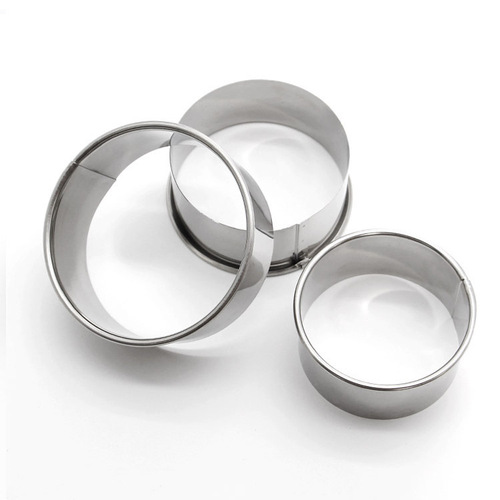 Stainless steel thickened wavy round pressed dumpling skin mold cake mold three-piece set kitchen wonton dumpling artifact