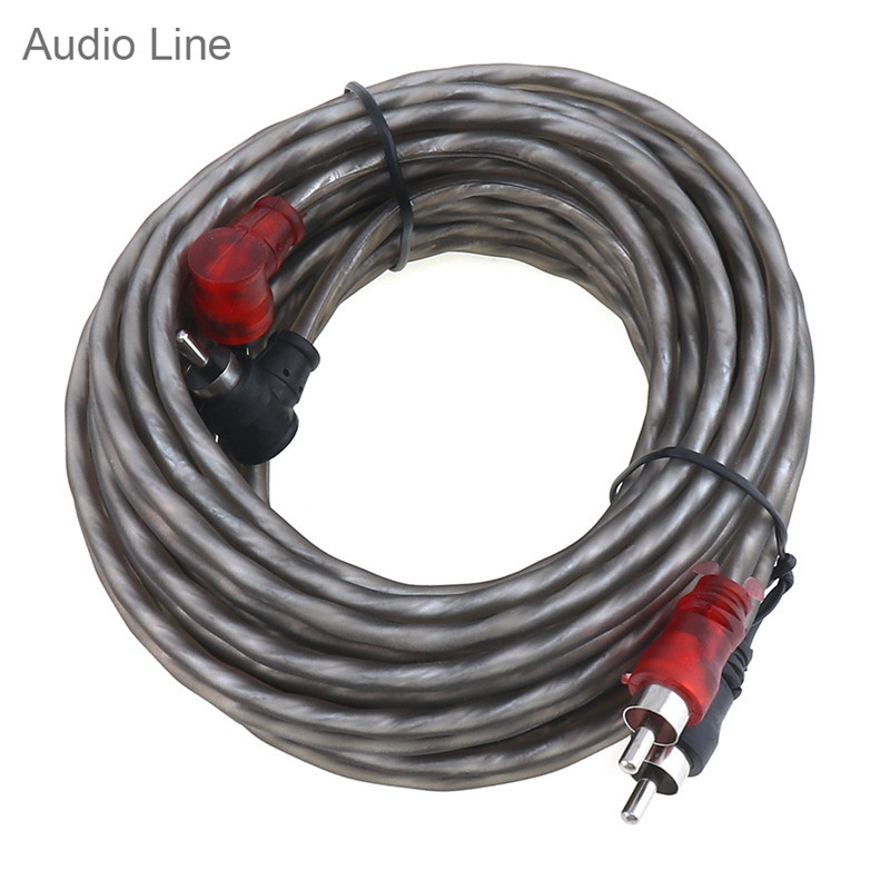 汽车音响音频线 YH-128 倚野狼RCA外贸电商足5米纯铜线优惠价