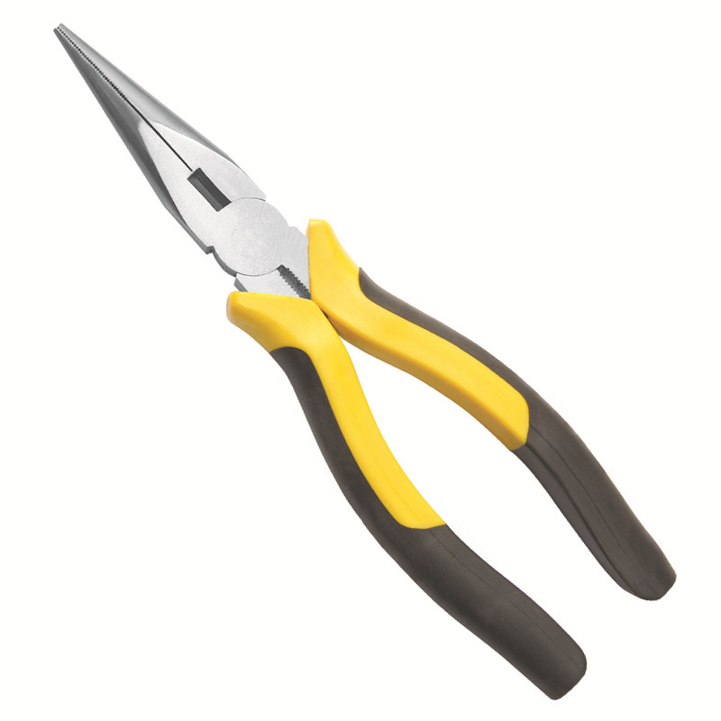 Alicates de mango de cuero tigre en stock 45 # Acero de 6 pulgadas de 8 pulgadas alicates puntiagudos multiusos americanos con alicates puntiagudos de pulido de primavera