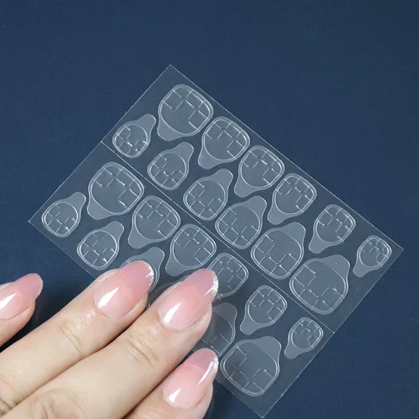Nail stickers wholesale transparent invisible adhesive stickers waterproof nail slices jelly double-sided adhesive nail stickers jelly glue