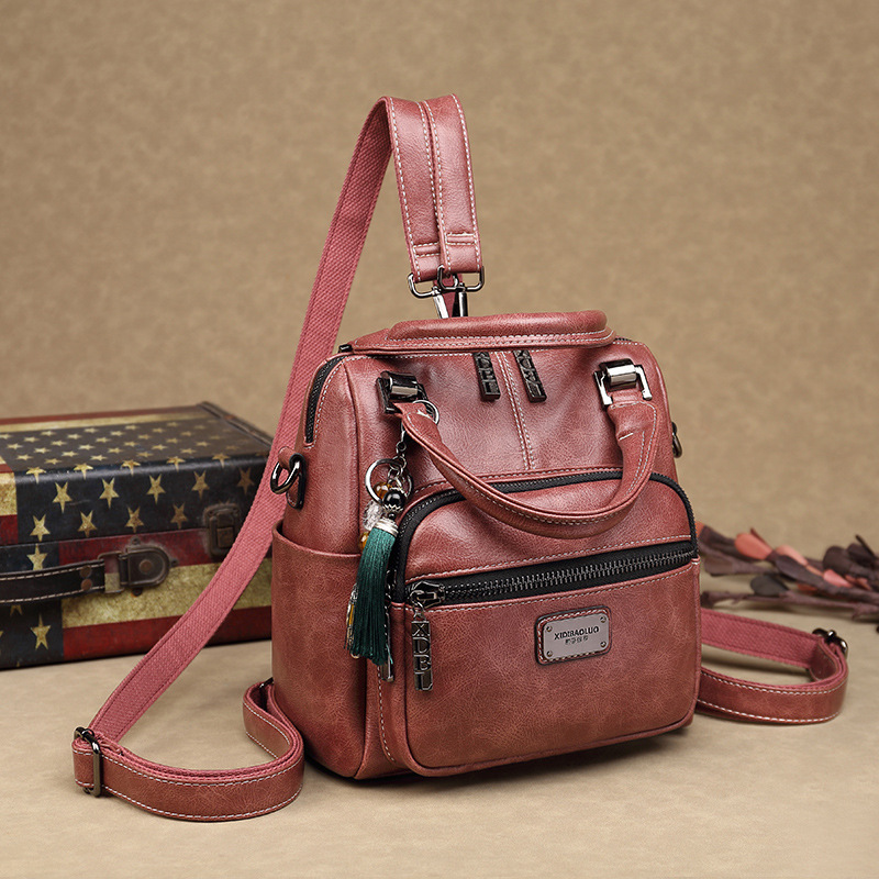 2023 xidi Paul nuevo bolso de las mujeres moda retro aceite de cera cuero solo hombro almohada Boston gran capacidad bolso de las mujeres