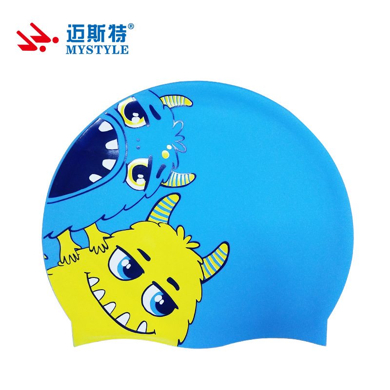 Amazon juventud unicornio gorro de natación de silicona impermeable protección auditiva cuidado del cabello cómodo moda 4-12 años